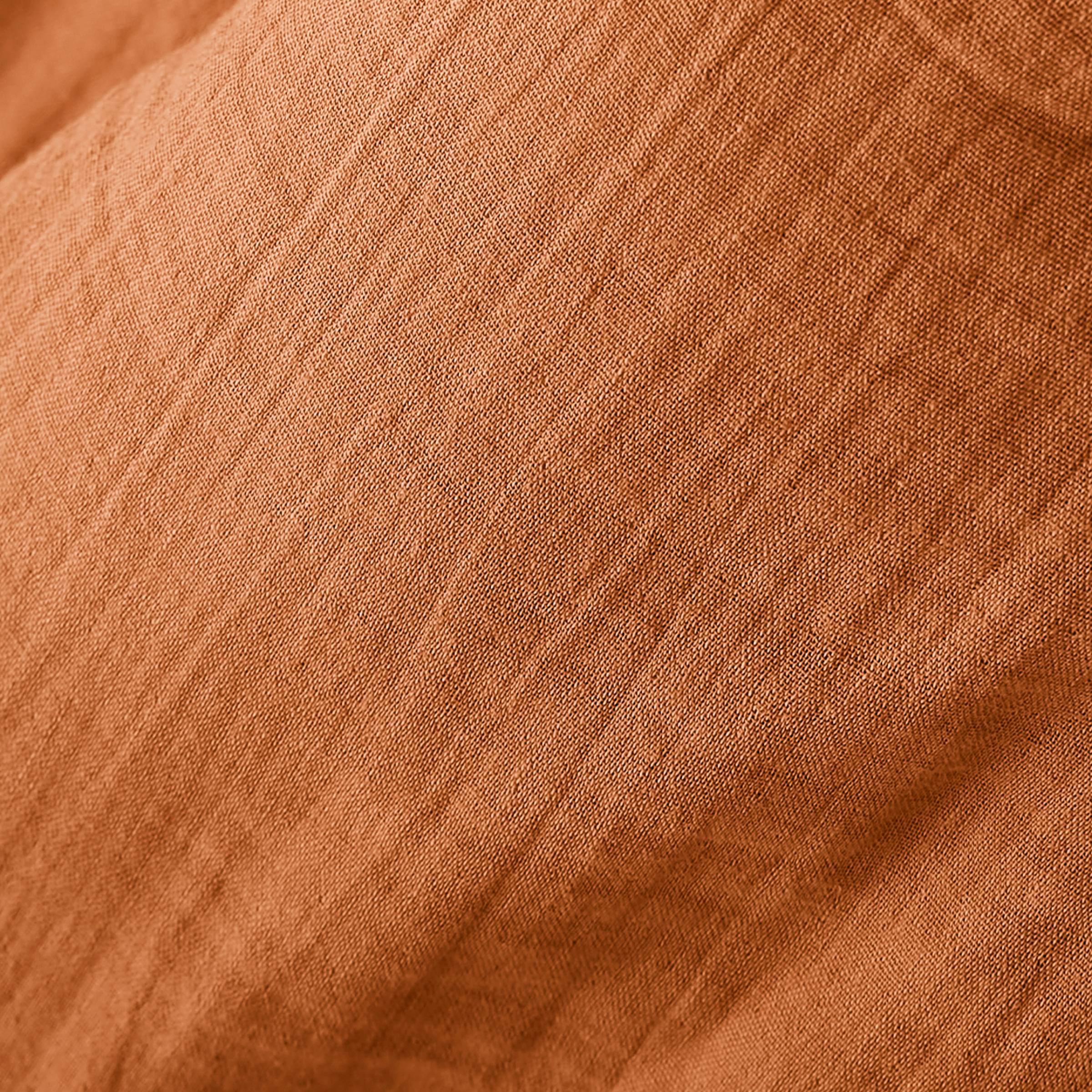 Coussin rectangulaire gaze de coton (40 x 60 cm) Gaïa Abricot