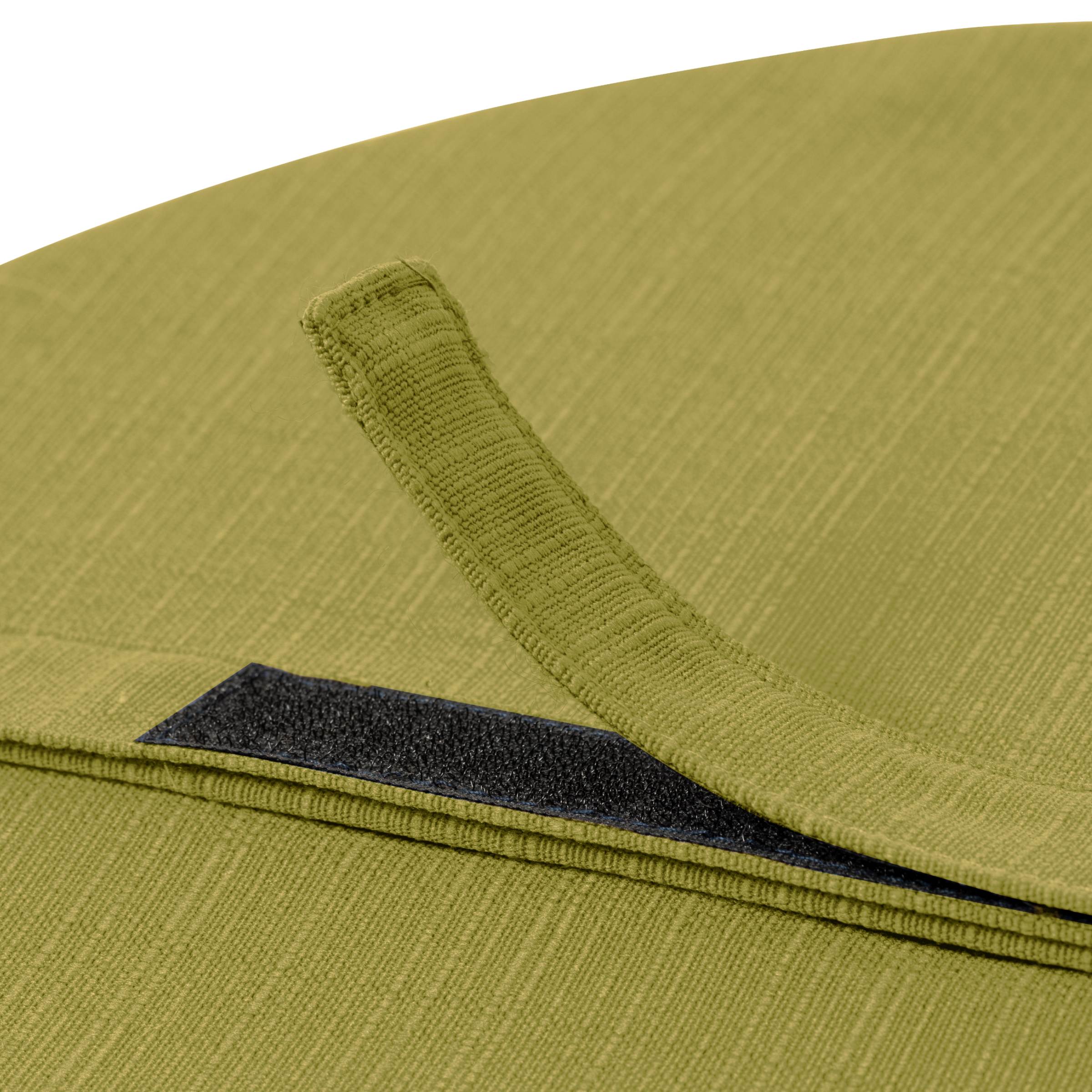 EM - Assise matelassŽe ronde dŽhoussable ¯ 40 cm Polyester uni SUNSET Vert olive