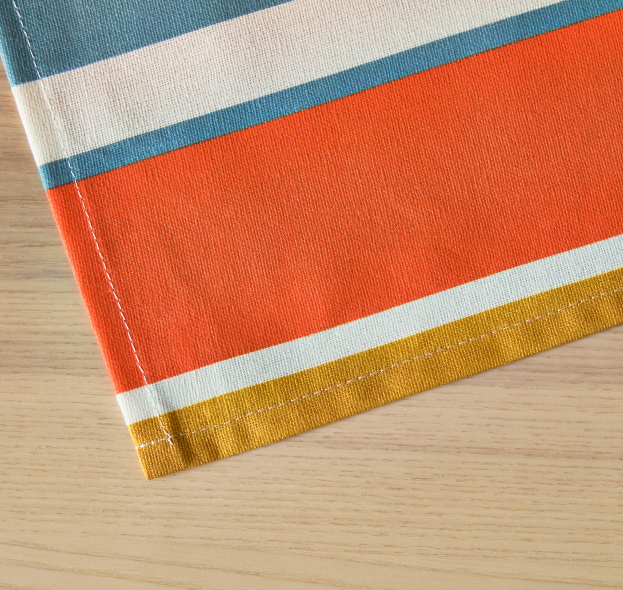 EM - Nappe en coton enduit 150 x 250 cm MANDARINE