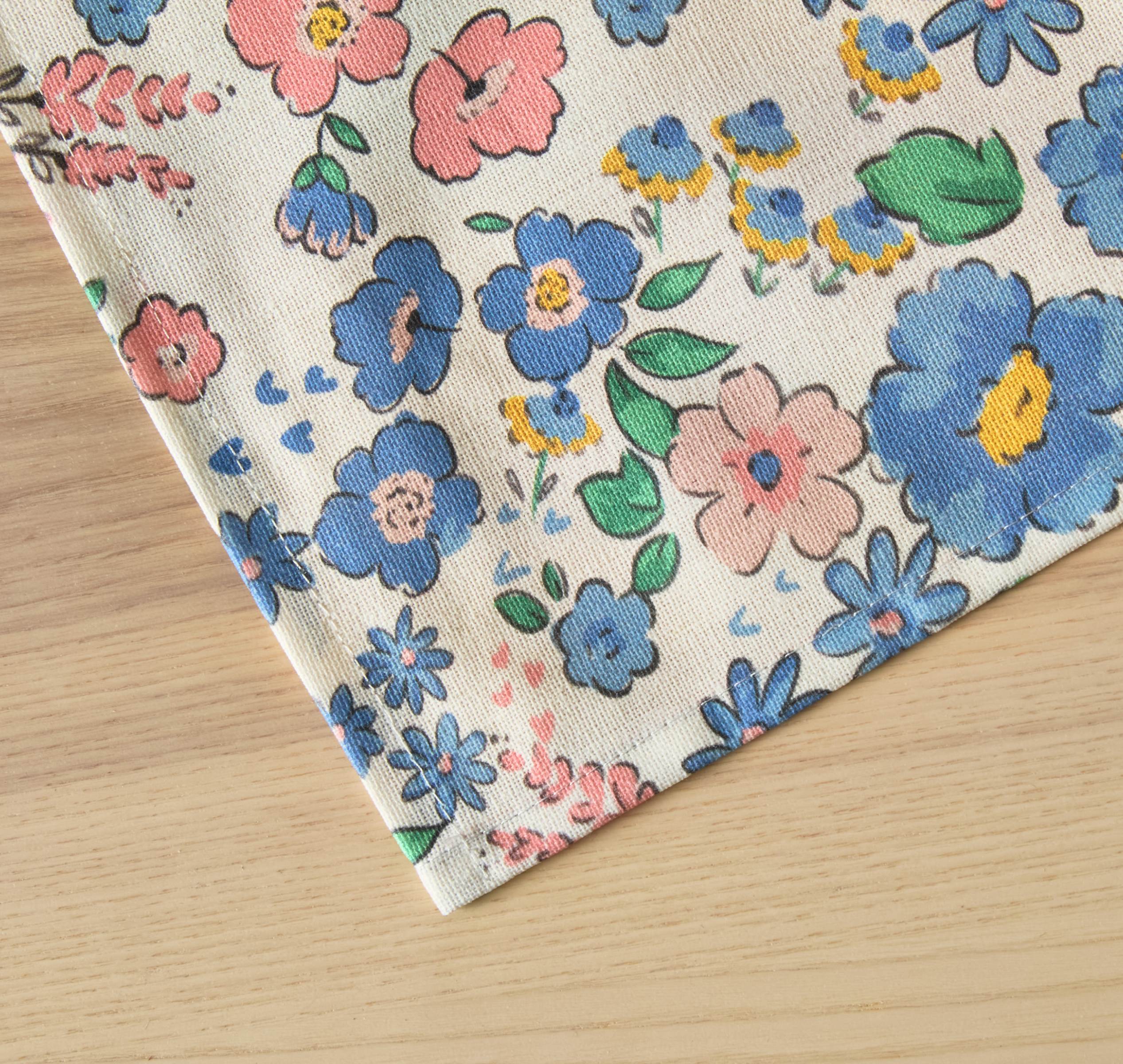 EM - Nappe en coton enduit 150 x 250 cm COROLLE