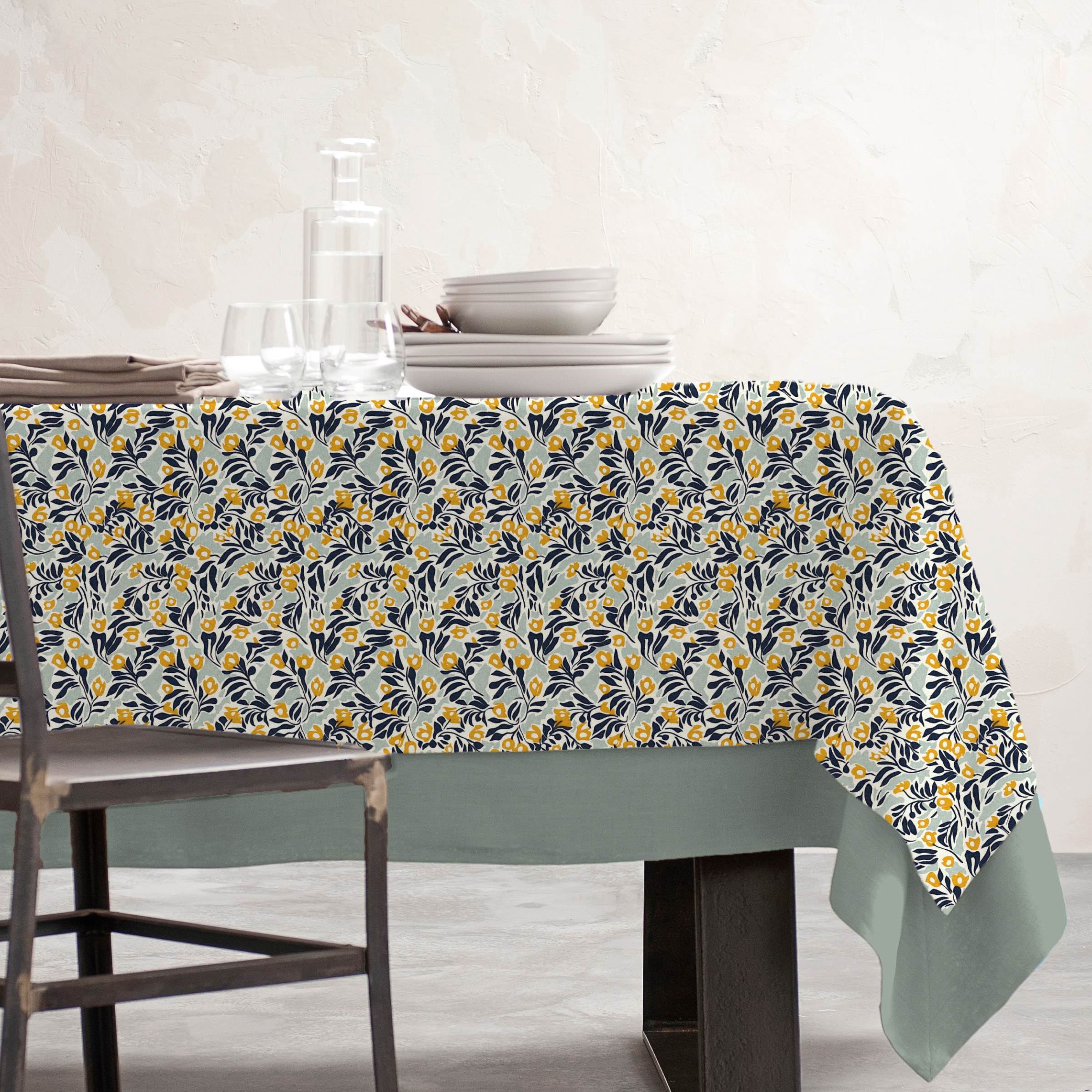 EM - Nappe en coton enduit 150 x 250 cm MAFALDA