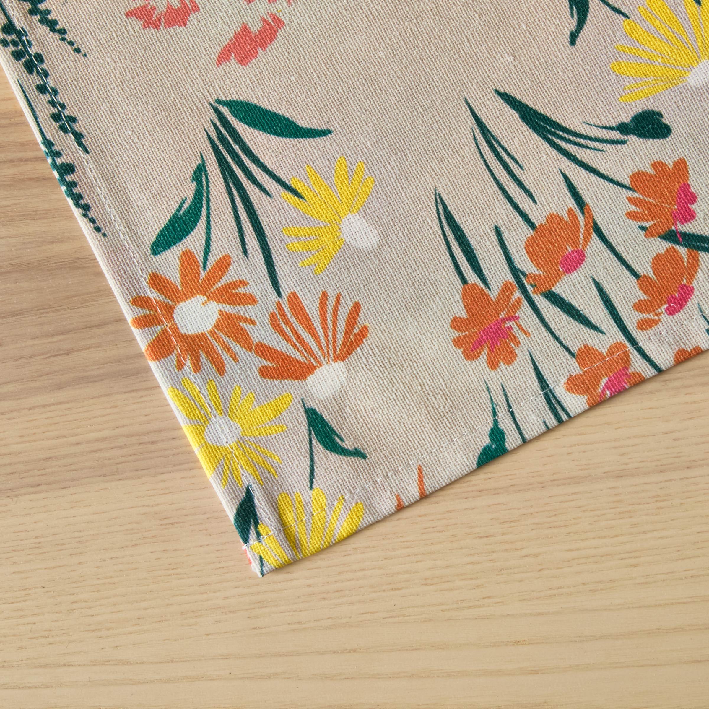 EM - Nappe en coton enduit 150 x 250 cm JULIETTE pampa