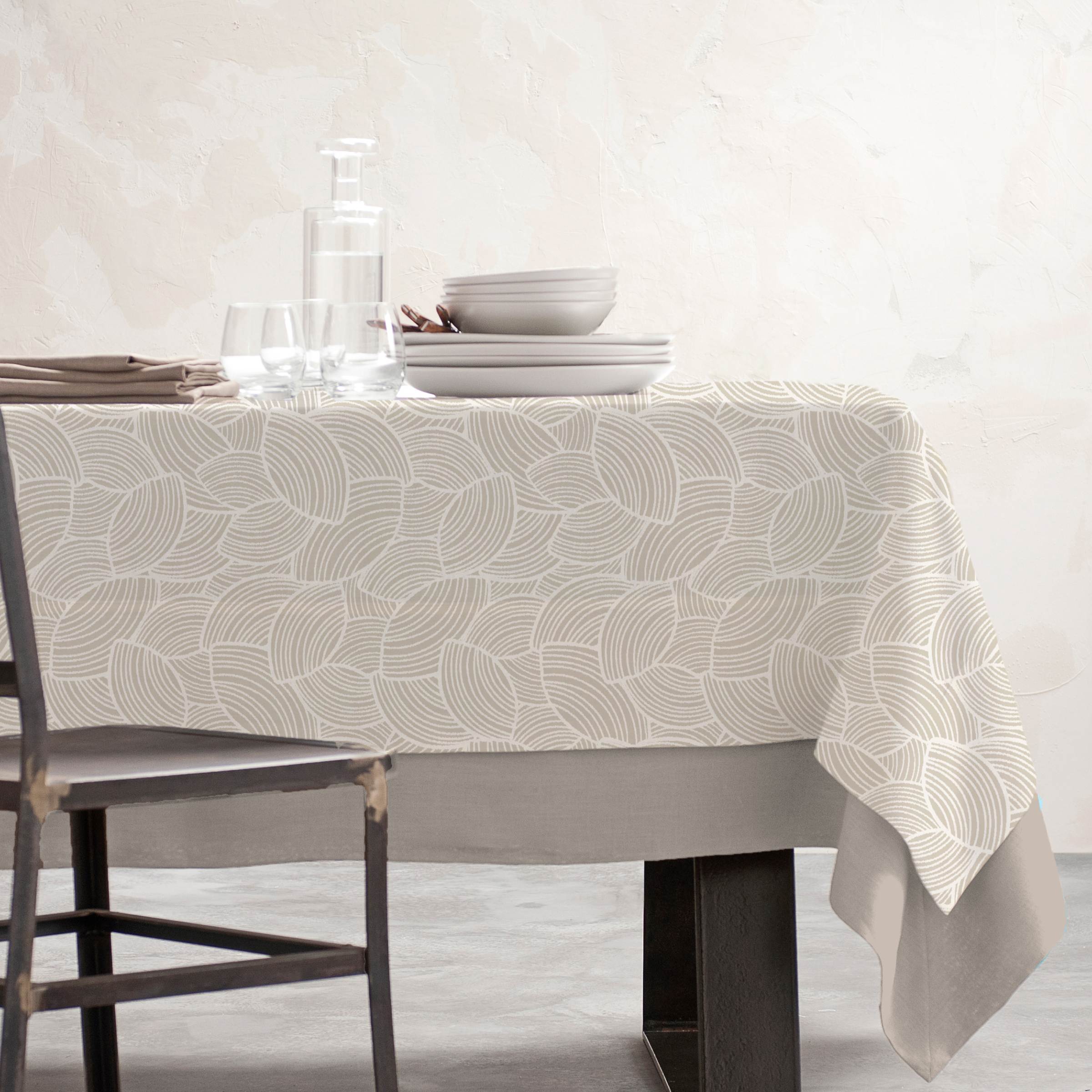 EM - Nappe en coton enduit 150 x 250 cm SARAH naturel