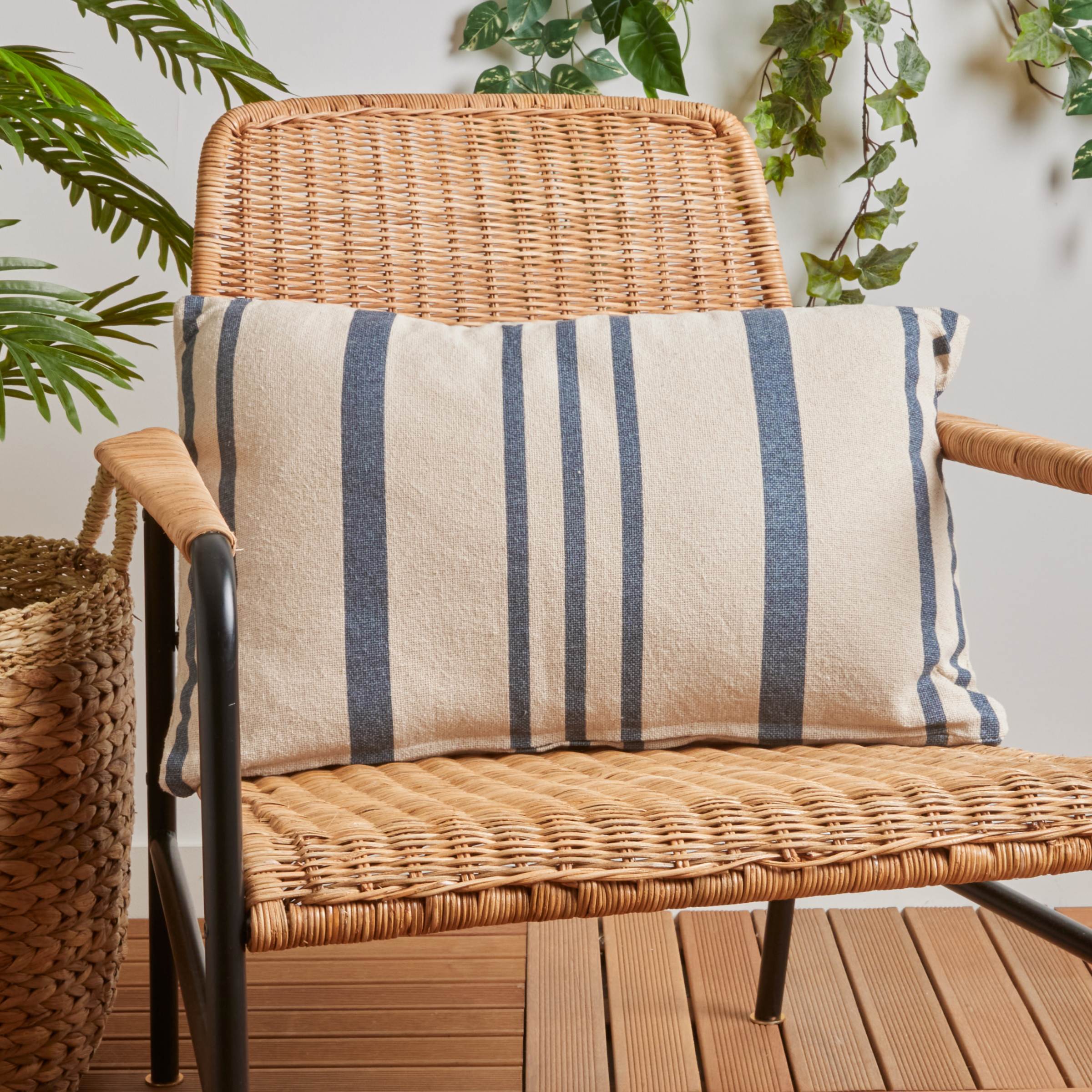 Coussin extérieur rectangulaire (40 x 60 cm) Nautica Bleu marine
