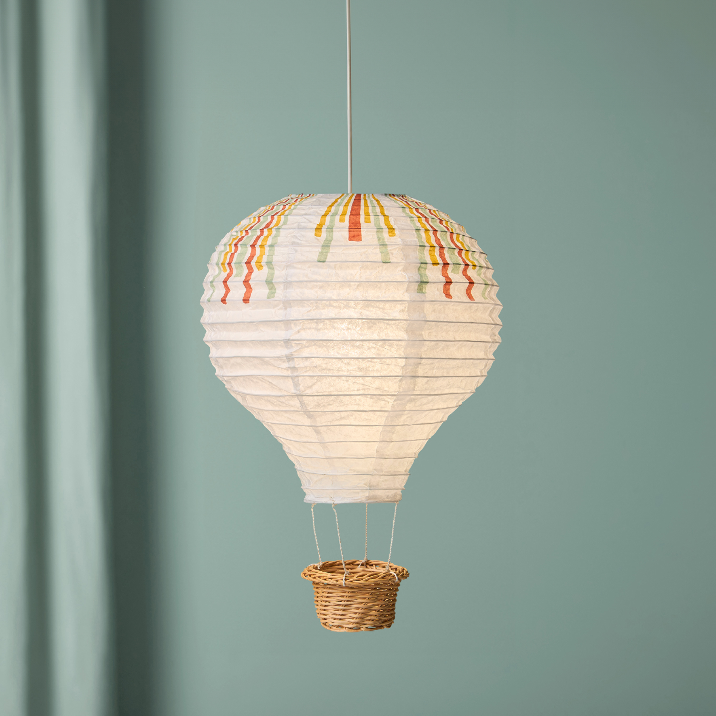 Suspension montgolfière enfant papier (H40 cm) Serpentin Multicolore